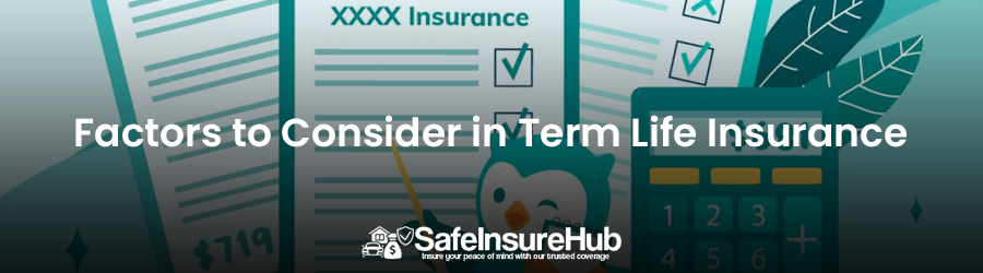Factors to Consider in Term Life Insurance